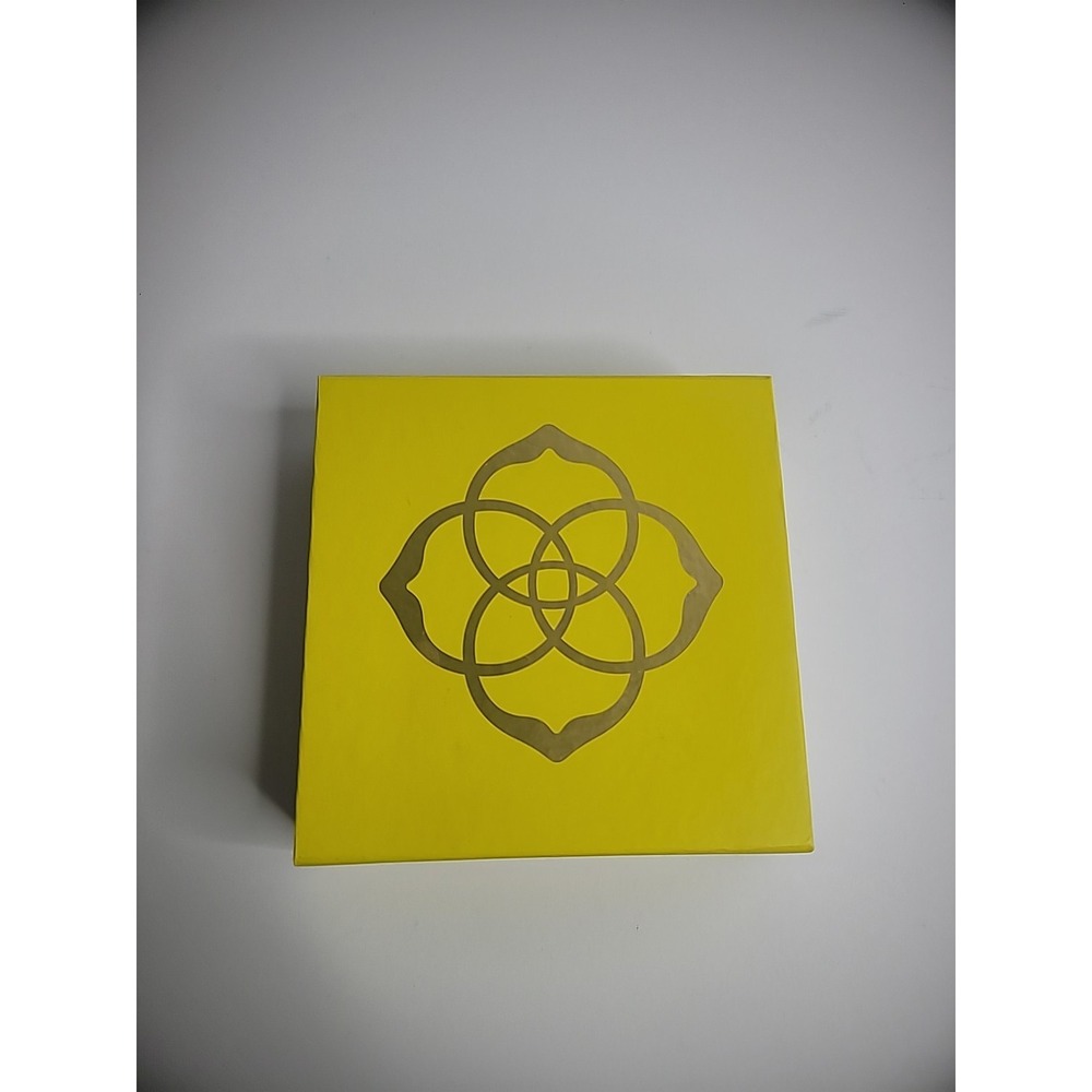 Kendra Scott Empty Box Jewelry Yellow Gold Present Gift Birthday Christmas